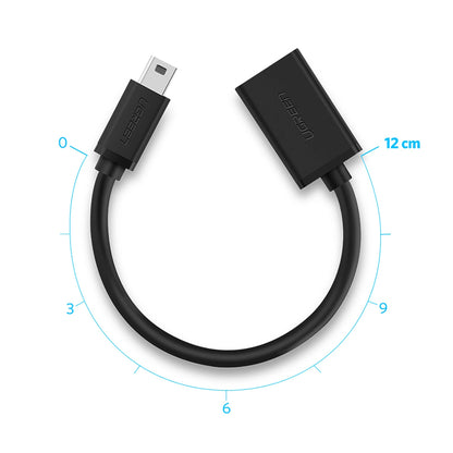 UGREEN US249 miniUSB - USB-A OTG адаптер UGREEN US249, черен