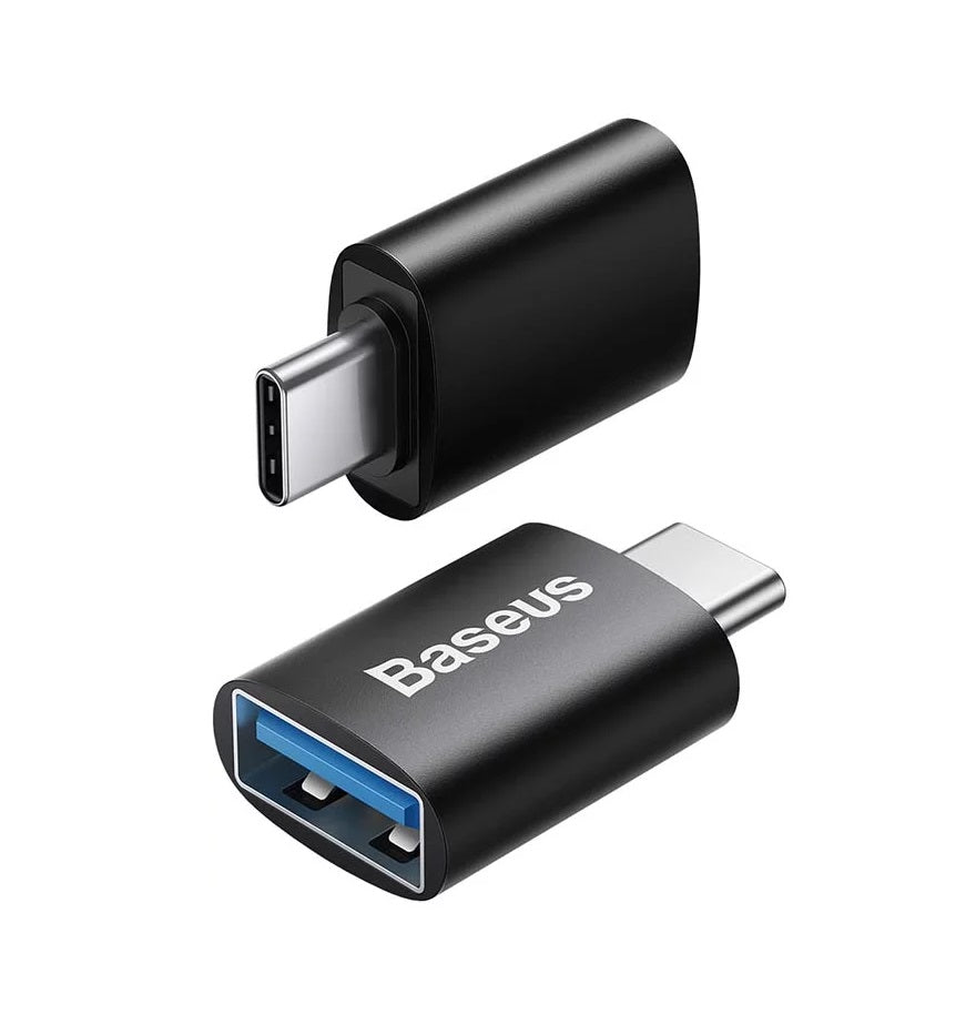 Baseus Ingenuity USB-C към USB-A OTG адаптер, черен 