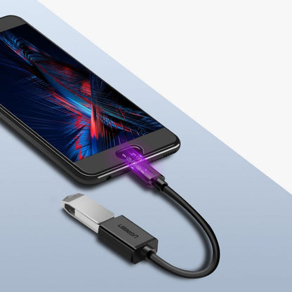 Преходник USB-C към USB-A OTG UGREEN US154, черен 