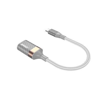 Адаптер OTG USB-C - USB-A BWOO BZ69, Сив