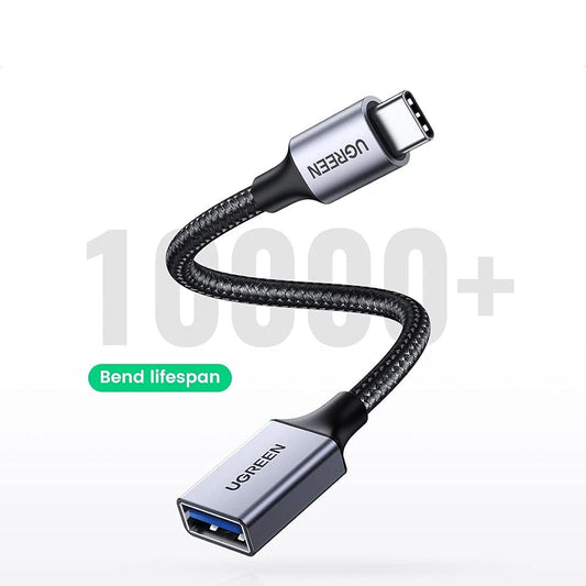 OTG адаптер USB-C - USB-A UGREEN US378 (70889), Сив