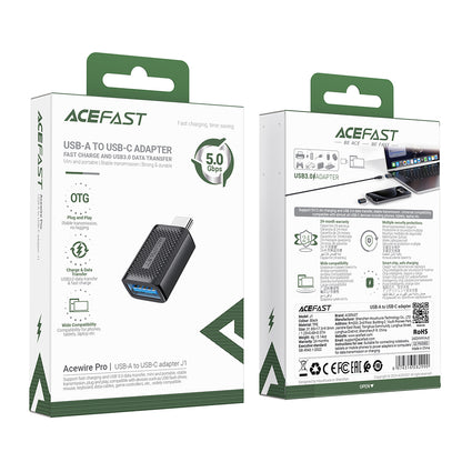 Адаптер OTG USB-C - USB-A Acefast J1, Черен