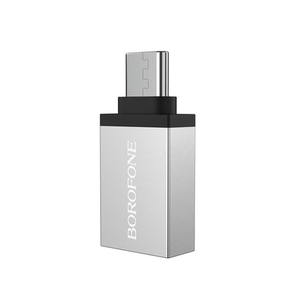 OTG адаптер USB-A - USB-C Borofone BV3, Сребрист