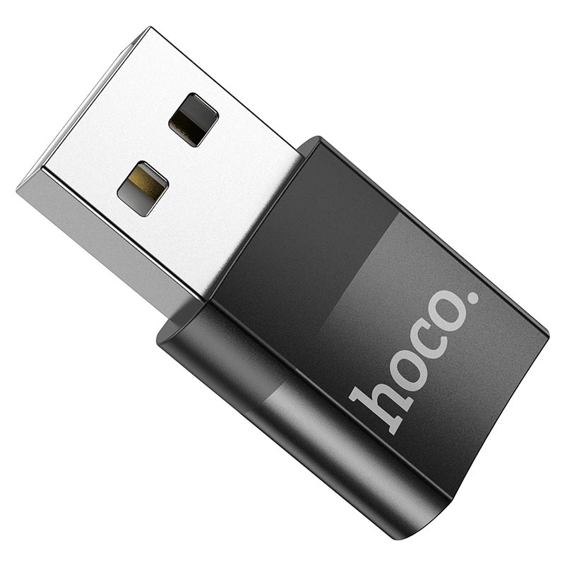 Адаптер за данни и зареждане USB-C - USB-A HOCO UA17, черен