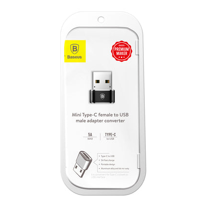 Адаптер за зареждане и пренос на данни от USB-C към USB-A Baseus USB-C към USB-A, черен CAAOTG-01 CAAOTG-01