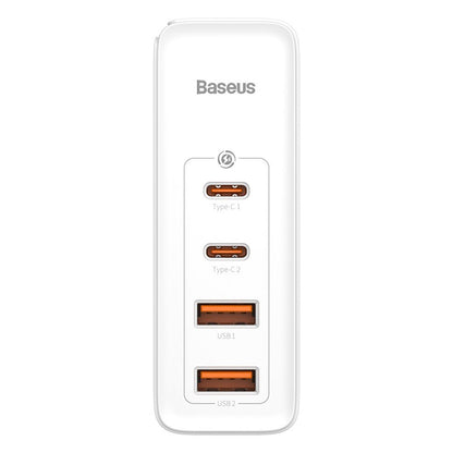 Мрежово зарядно устройство Baseus GaN2 Pro, 100W, 3A, 2 x USB-A - 2 x USB-C, бяло CCGAN2P-L02