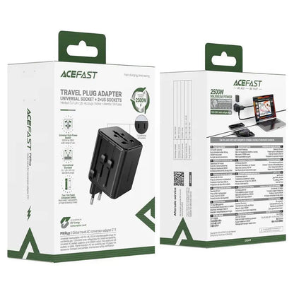 Мрежов адаптер Acefast Z11 Travel, черен