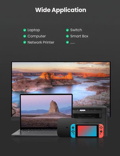 Мрежова карта UGREEN CM209, RJ45, USB, Сивa