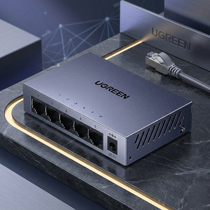Мрежов суич UGREEN CM933 (65956EU), 5 x RJ45, Черен