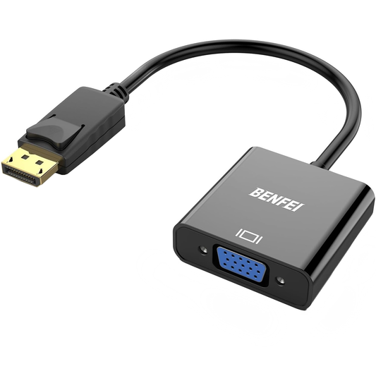 Видео адаптер Benfei, DisplayPort - VGA, 1080P, Черен