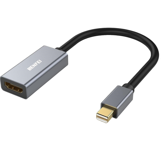 Видео адаптер Benfei, MiniDisplayPort - HDMI, Сив