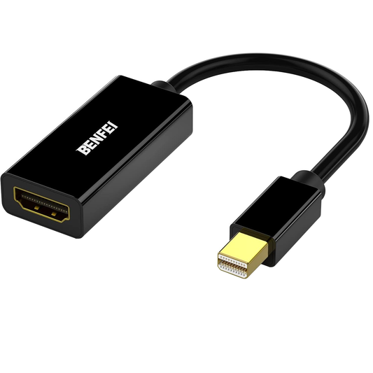 Видео адаптер Benfei, MiniDisplayPort - HDMI, Черен