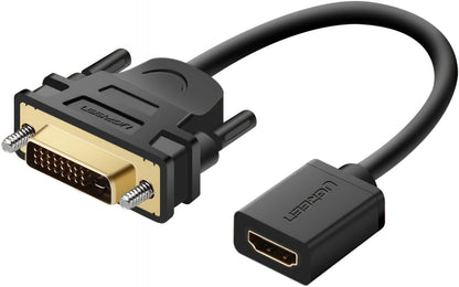 Адаптер за видео UGREEN 20118, HDMI - DVI, 1080P, Черен