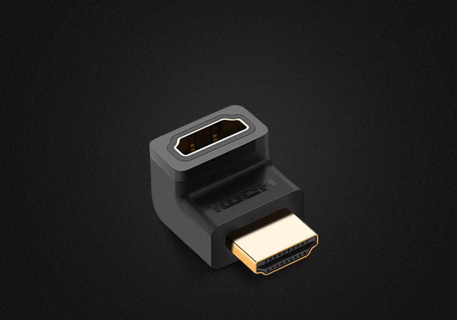 Адаптер за видео UGREEN Angled, HDMI - HDMI, 4K, Черен
