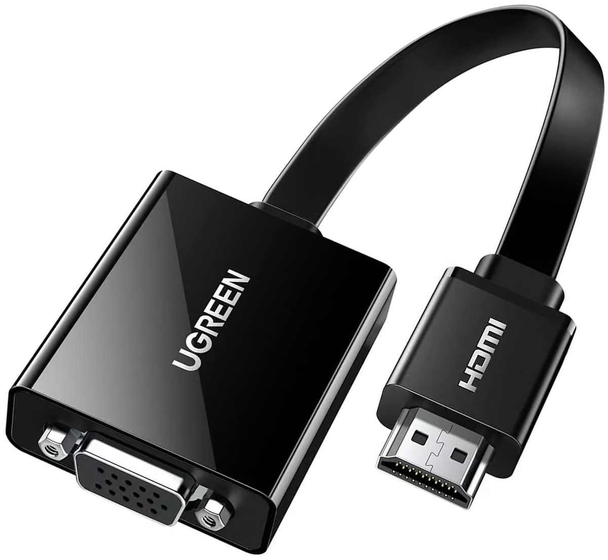 Видео адаптер UGREEN CM611 (90813), HDMI - VGA, 1080P, Черен