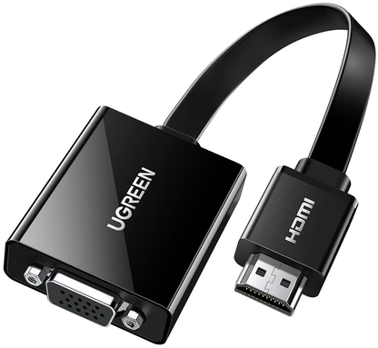 Видео адаптер UGREEN CM611 (90813), HDMI - VGA, 1080P, Черен