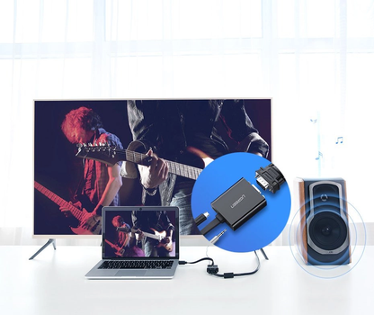 Видео адаптер UGREEN MM103 (40248), HDMI - VGA, 1080P, Черен