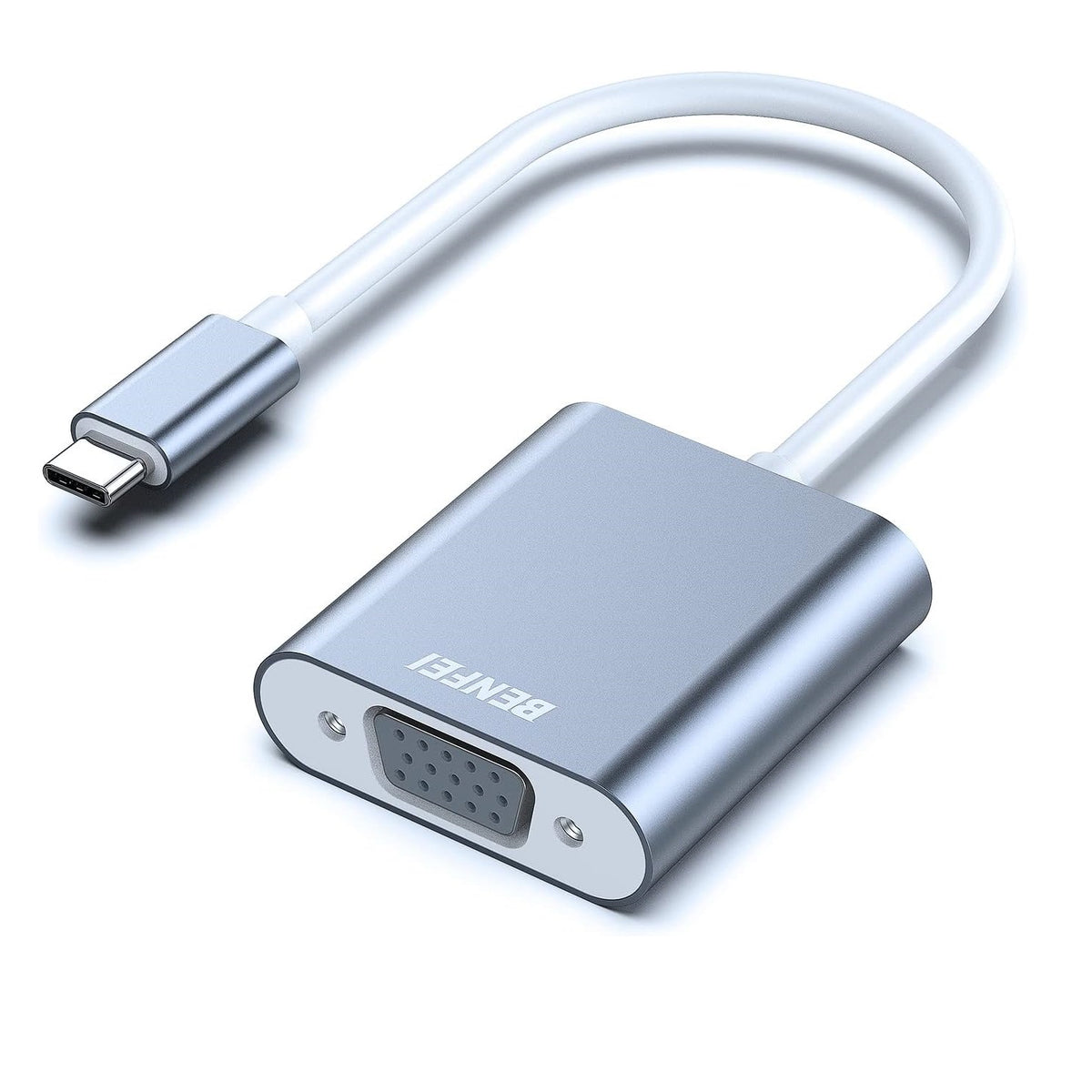 Видео адаптер USB-C - VGA Benfei, Сив