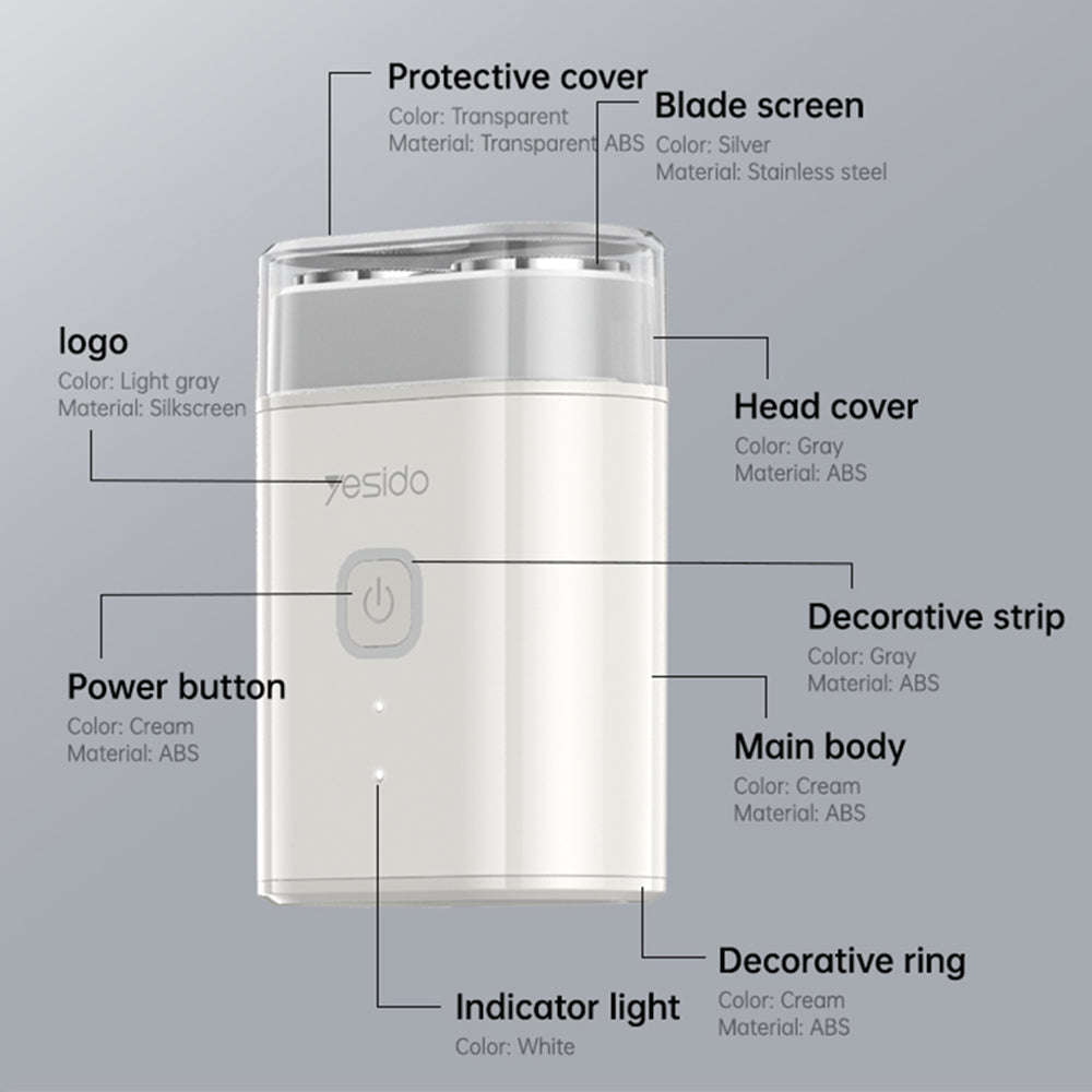 Електрическа самобръсначка Yesido MG20, Бяла