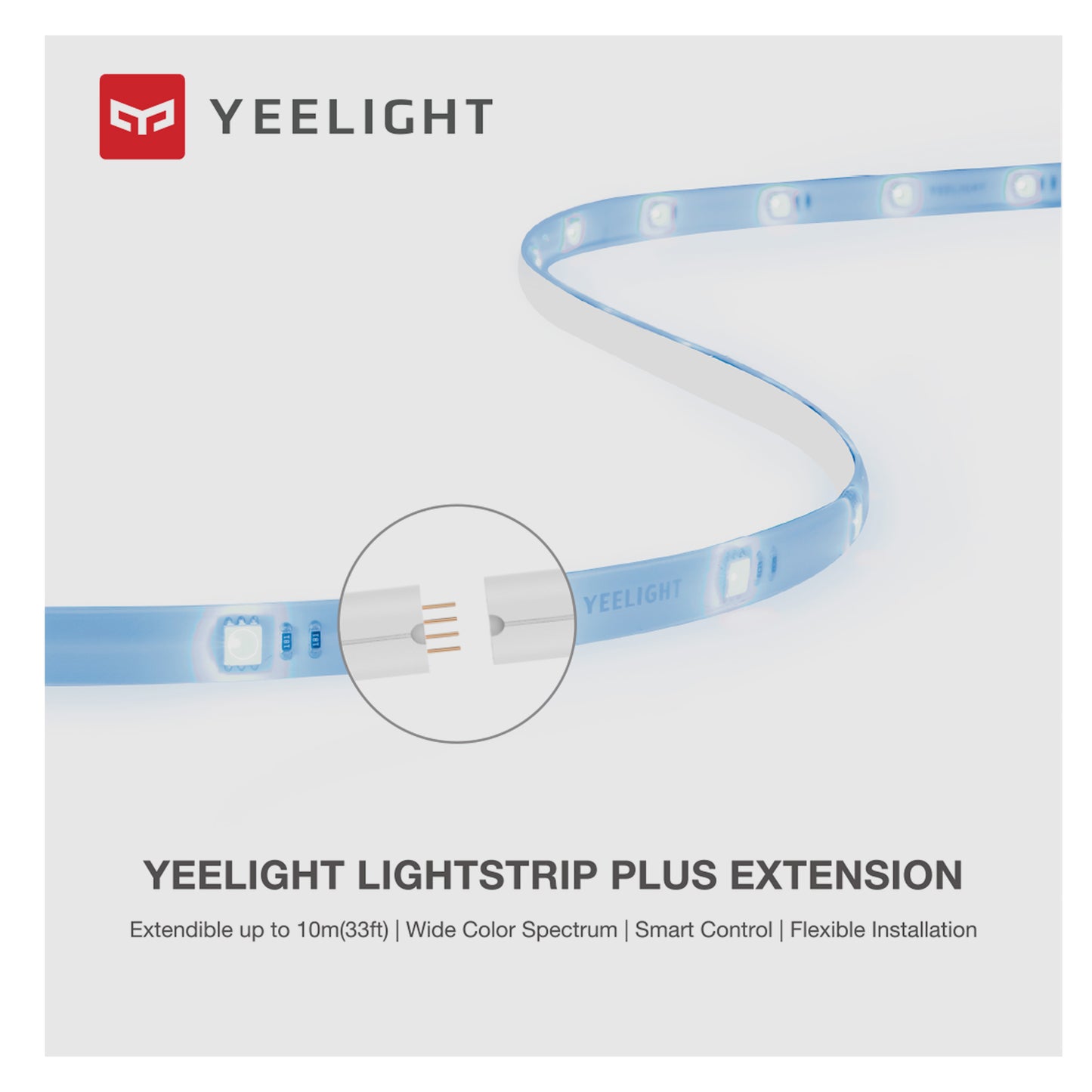 Yeelight Led лента, удължител, RGB, 1 м, бяла GPX4015RT 