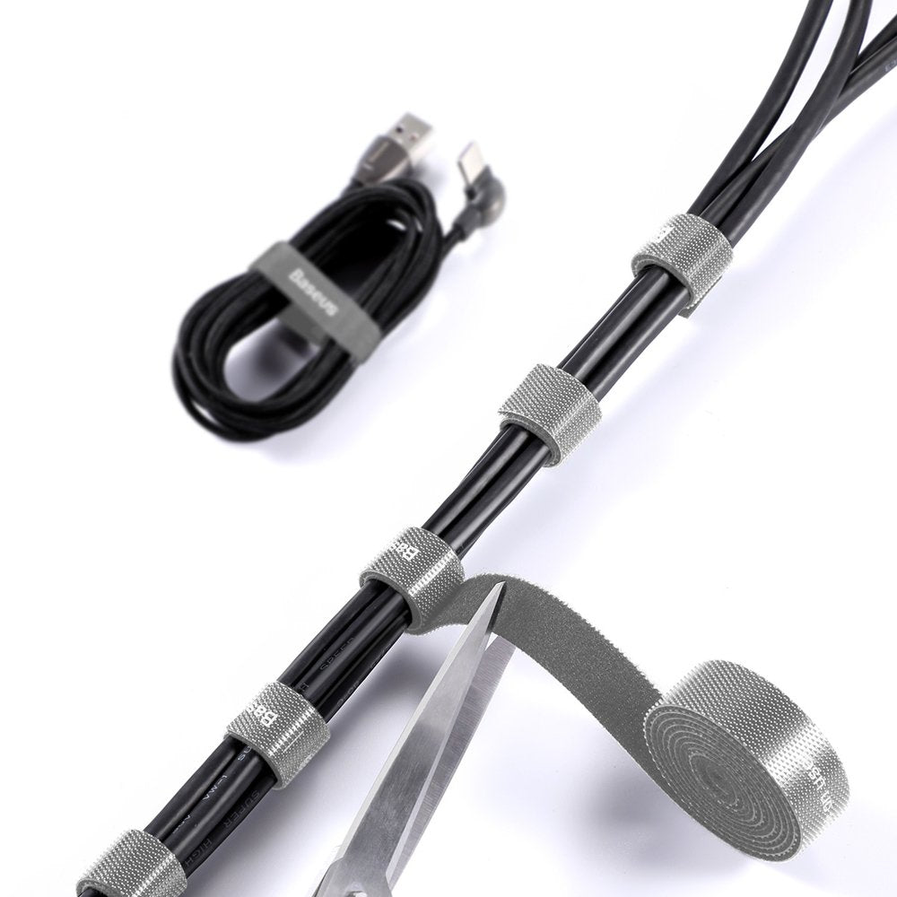 Организатор за кабели Baseus Circle, Velcro, 3m, Сив ACMGT-F0G