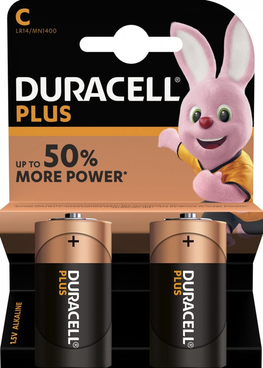 Батерия Duracell Plus, LR14, комплект 2 броя