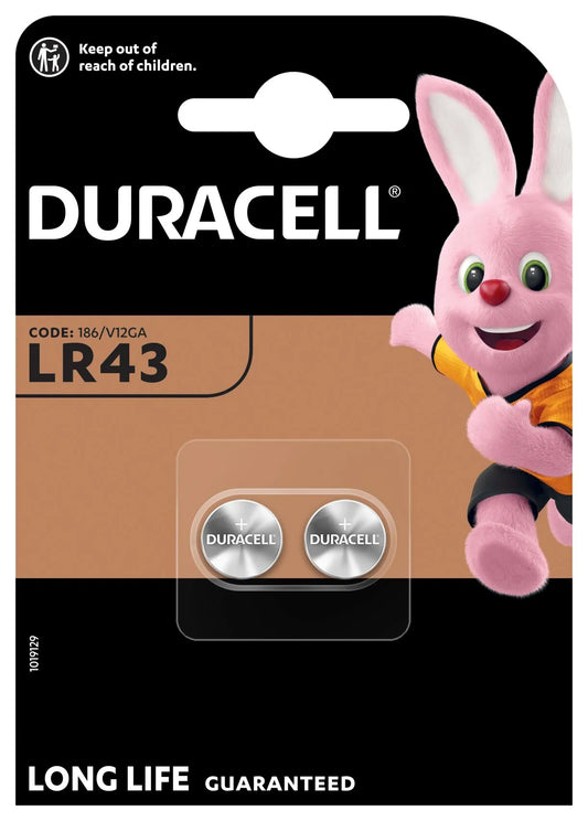 Батерия Duracell, LR43, комплект 2 броя