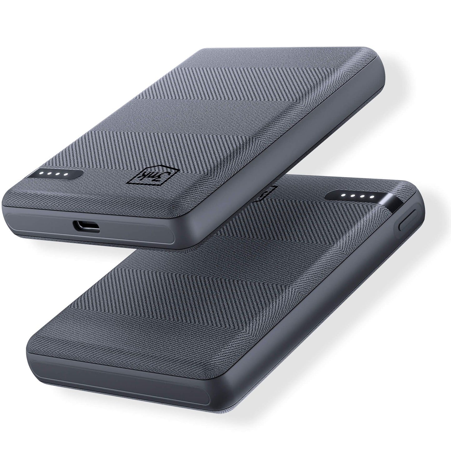 3MK Pocket External Battery, 5000mAh, 12W, 1 x USB-C, Gray