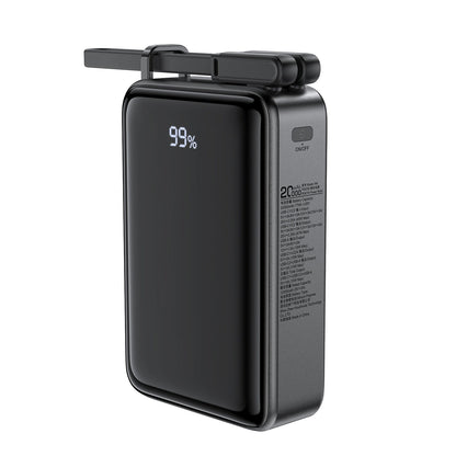 Външна батерия Acefast M4, 20000mAh, 67W, PD, 1 x USB-A - 2 x USB-C, Черна