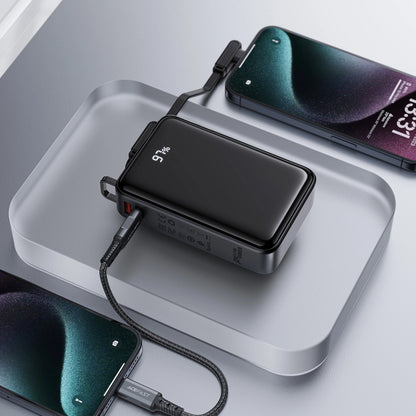 Външна батерия Acefast M4, 20000mAh, 67W, PD, 1 x USB-A - 2 x USB-C, Черна