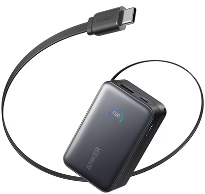Външна батерия Anker Nano, 10000mAh, 45W, QC + PD, 1 x USB-A - 1 x USB-C, Черна A1638H11