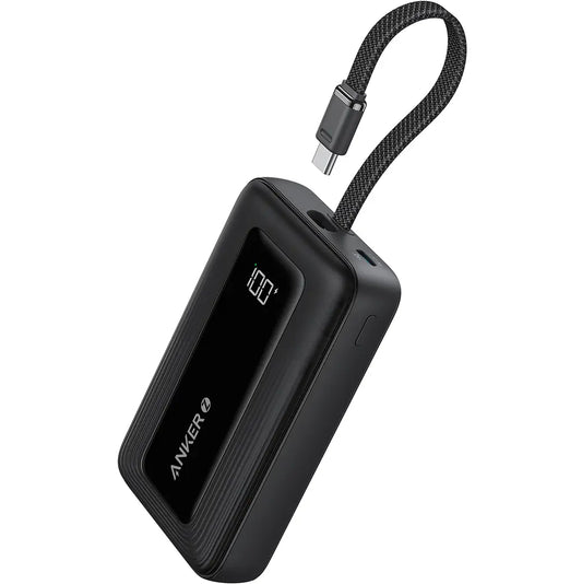 Външна батерия Anker Zolo, 10000mAh, 30W, QC + PD, 1 x USB-A - 2 x USB-C, Черна A1688H11