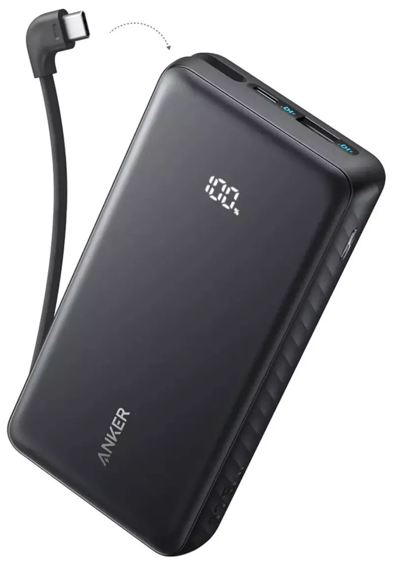 Външна батерия Anker Zolo, 20000mAh, 22.5W, QC + PD, 1 x USB-A - 2 x USB-C, Черна A110EH11