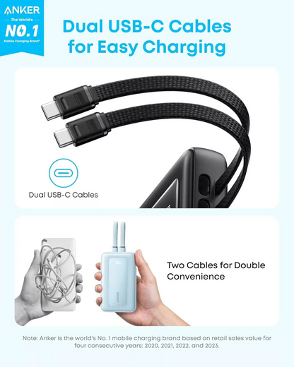 Външна батерия Anker Zolo, 20000mAh, 45W, QC + PD, 1 x USB-A - 3 x USB-C, Черна A1681H12