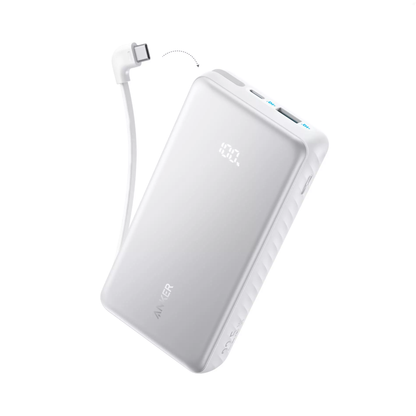 Външна батерия Anker Zolo, 20000mAh, 22.5W, QC + PD, 1 x USB-A - 2 x USB-C, Бяла A110EH21