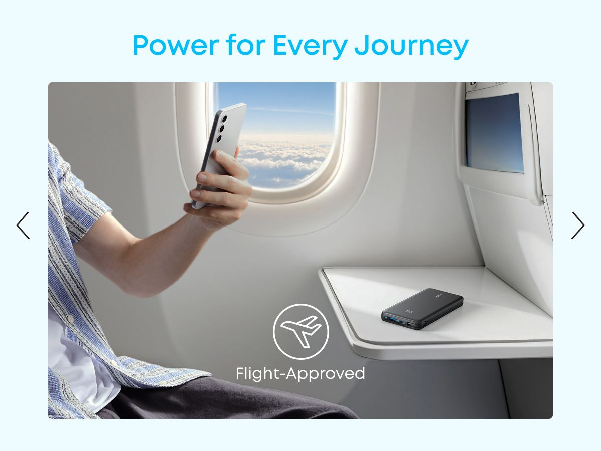 Външна батерия Anker Zolo, 10000mAh, 22.5W, QC + PD, 1 x USB-A - 2 x USB-C, Бяла A110DH21