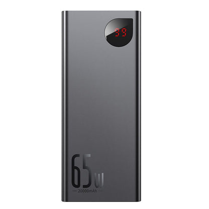 Baseus Adaman External Battery, 20000mAh, 65W, QC + PD, 1 x USB-C - 2 x USB-C, Black, Resealed PPIMDA-D01