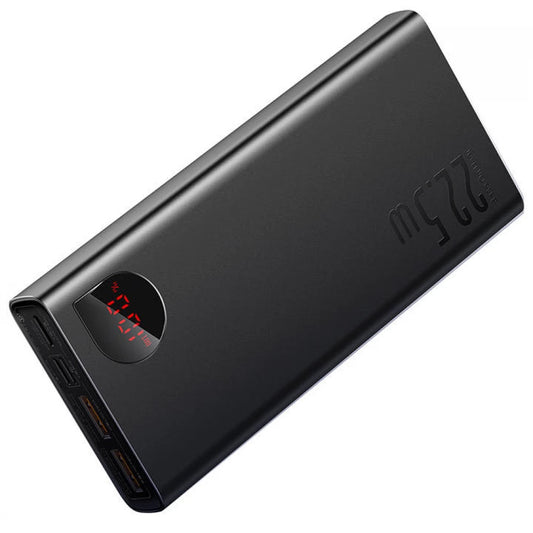 Външна батерия Baseus Adaman, 20000mAh, 22.5W, QC + PD, 1 x USB-C - 2 x USB-A, Черна PPAD070101