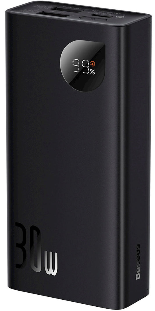 Външна батерия Baseus Adaman2, 10000mAh, 30W, QC + PD, 1 x USB-C - 2 x USB-A, Черна PPAD040101