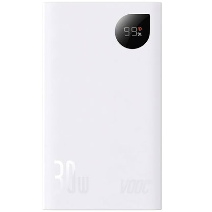 Външна батерия Baseus Adaman2, 20000mAh, 30W, QC + PD, 1 x USB-C - 2 x USB-A, бяла PPAD080102 