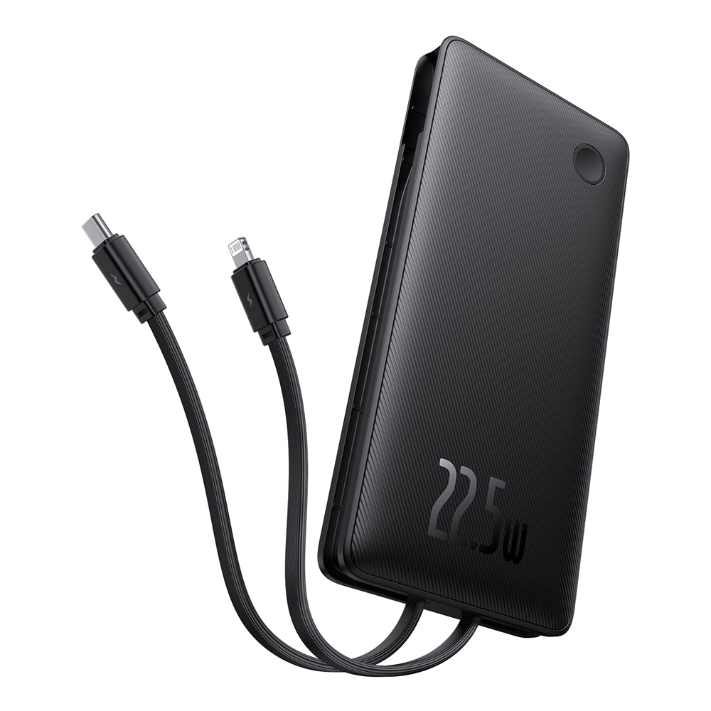 Външна батерия Baseus Airpow Lite, 10000mAh, 22.5W, QC + PD, 1 x Lightning - 1 x USB-A - 2 x USB-C, Черна P10067501123-00