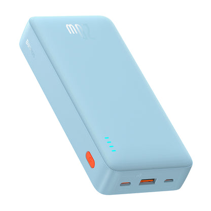 Външна батерия Baseus Airpow, 20000mAh, 20W, QC + PD, 1 x USB-A - 1 x USB-C, Синя P10022804313-00