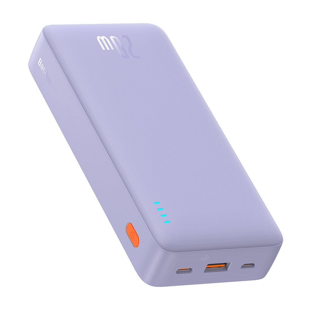 Външна батерия Baseus Airpow, 20000mAh, 20W, QC + PD, 1 x USB-A - 1 x USB-C, Лилав P10022804513-00