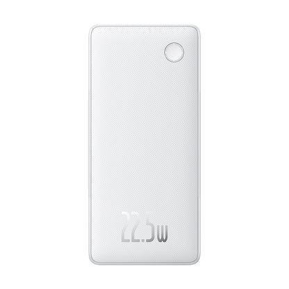 Външна батерия Baseus Airpow Lite, 10000mAh, 22.5W, QC + PD, 1 x Lightning - 1 x USB-A - 2 x USB-C, Бяла P10067501213-00