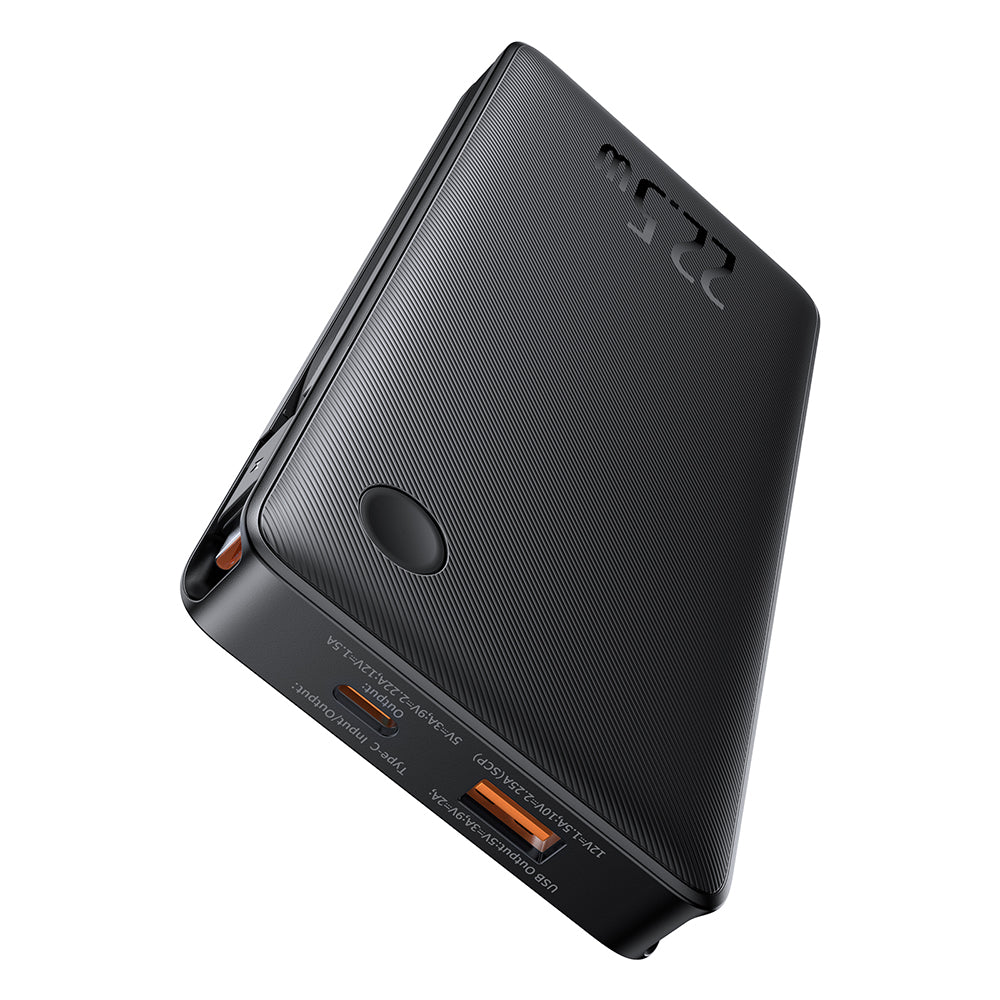 Външна батерия Baseus Airpow Lite, 10000mAh, 22.5W, QC + PD, 1 x Lightning - 1 x USB-A - 2 x USB-C, Черна P10067501123-00