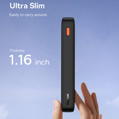 Външна батерия Baseus Airpow, 20000mAh, 20W, QC + PD, 1 x USB-A - 1 x USB-C, Черна P10022804113-00
