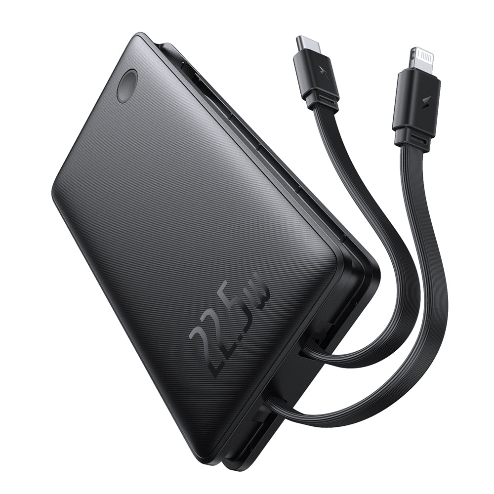 Външна батерия Baseus Airpow Lite, 10000mAh, 22.5W, QC + PD, 1 x Lightning - 1 x USB-A - 2 x USB-C, Черна P10067501123-00