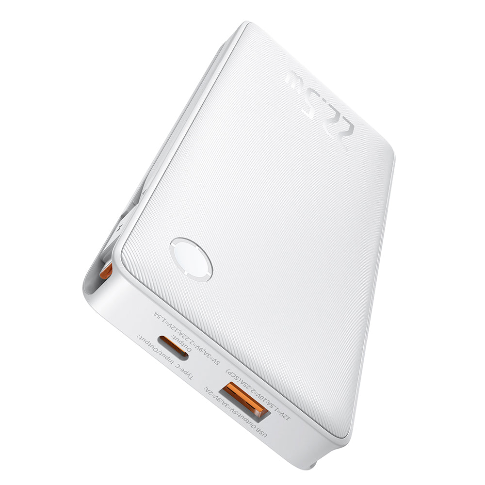 Външна батерия Baseus Airpow Lite, 10000mAh, 22.5W, QC + PD, 1 x Lightning - 1 x USB-A - 2 x USB-C, Бяла P10067501213-00