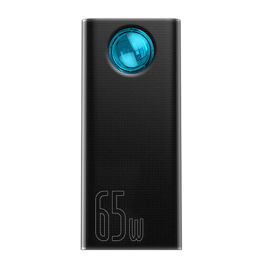 Външна батерия Baseus Amblight Digital Display, 30000mAh, 65W, QC + PD, 1 x USB-C - 4 x USB-A, Черна PPLG000101