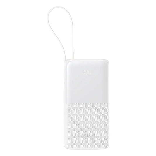 Външна батерия Baseus Bipow 2, 20000mAh, 20W, QC + PD, 1 x USB-A - 2 x USB-C, Бяла P10077101213-01